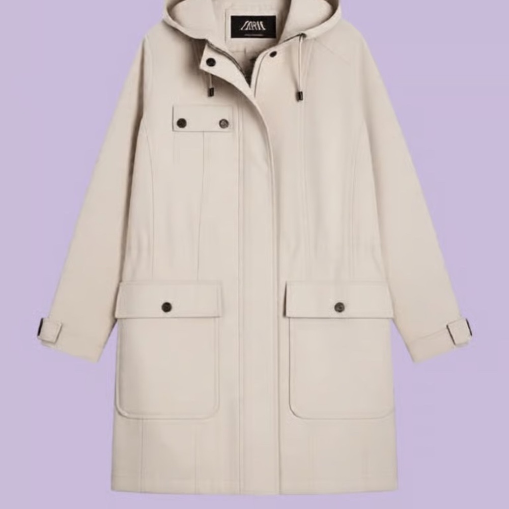 Beautiful cream colored really nice lined tan colored jacket